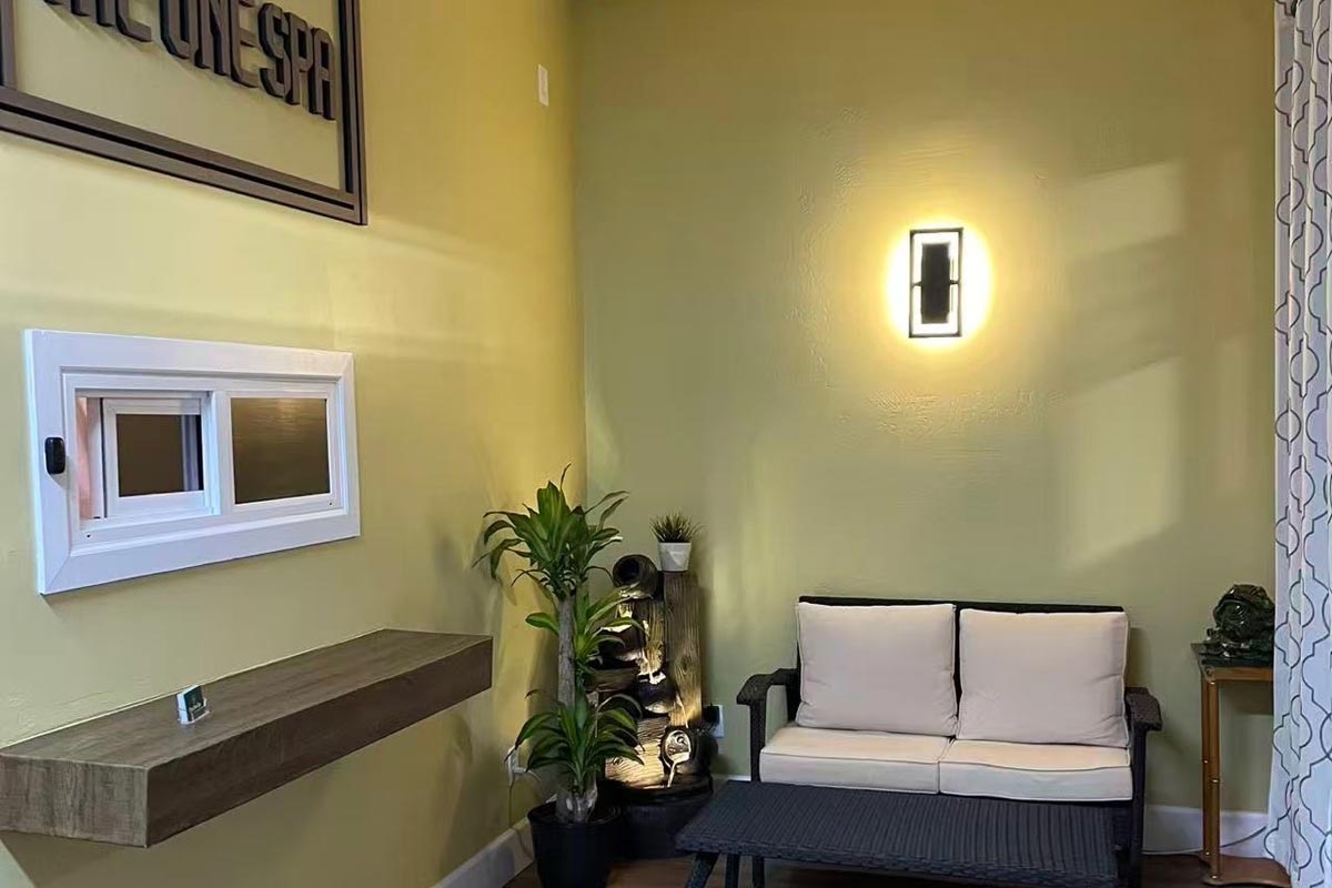 Reception area at The One Spa